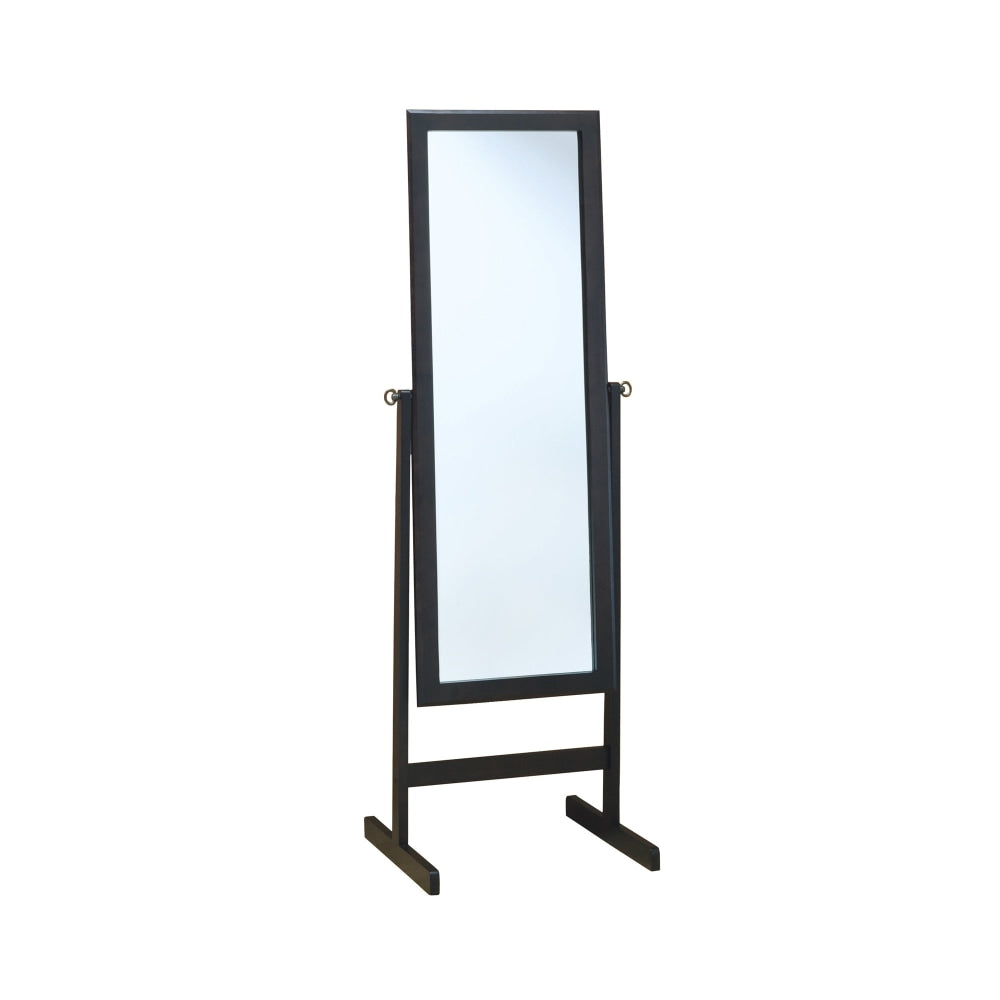 Monarch Specialties Bekka Rectangle Mirror, 60inH x 21-1/4inW x 17-1/2inD, Cappuccino