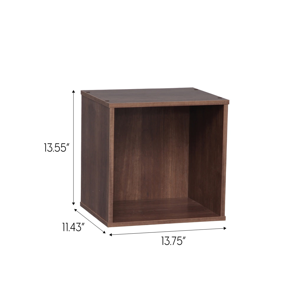 IRIS BAKU 14inH Modular Cube Storage Box, Brown