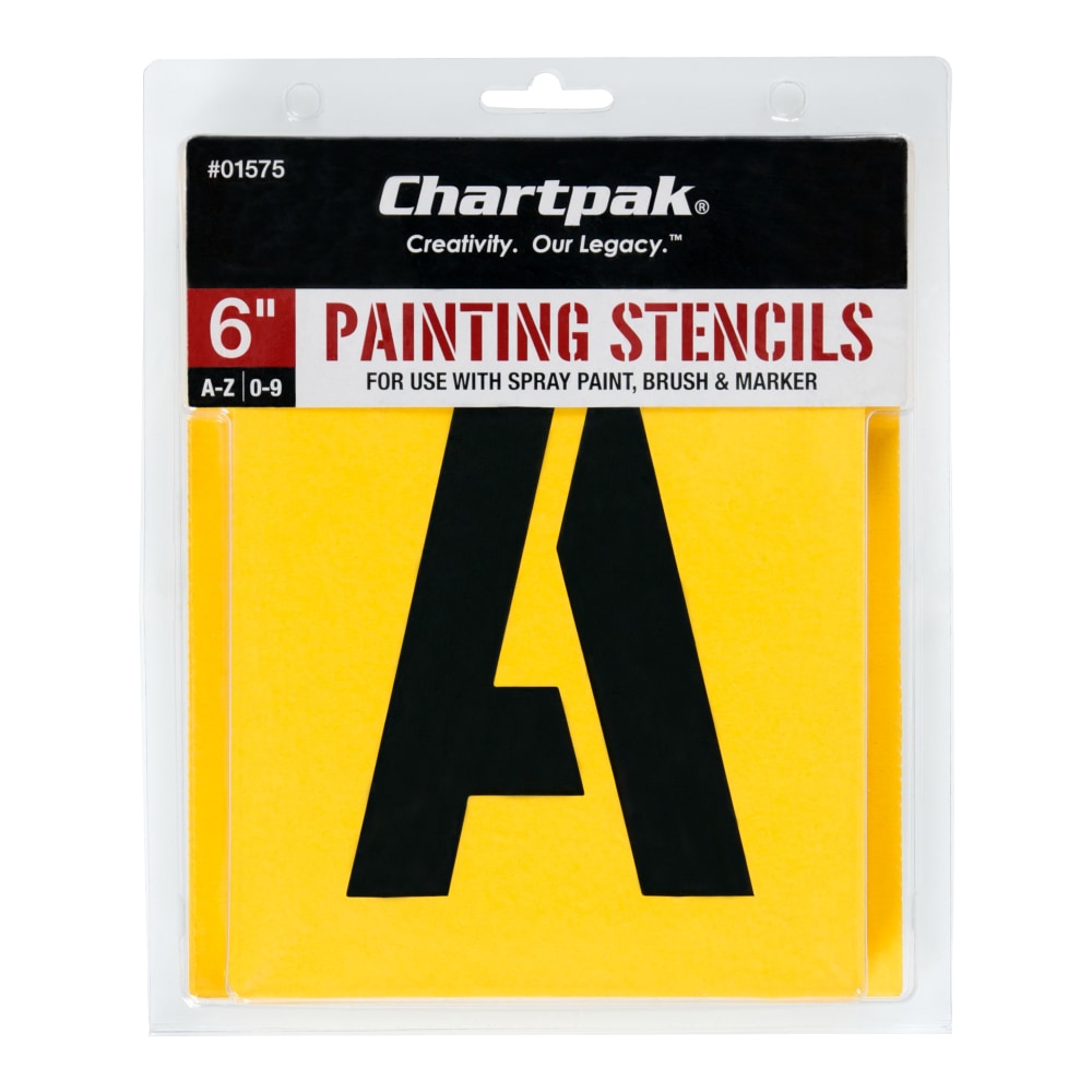 Chartpak Pickett Painting Stencils, Numbers/Letters, 6in