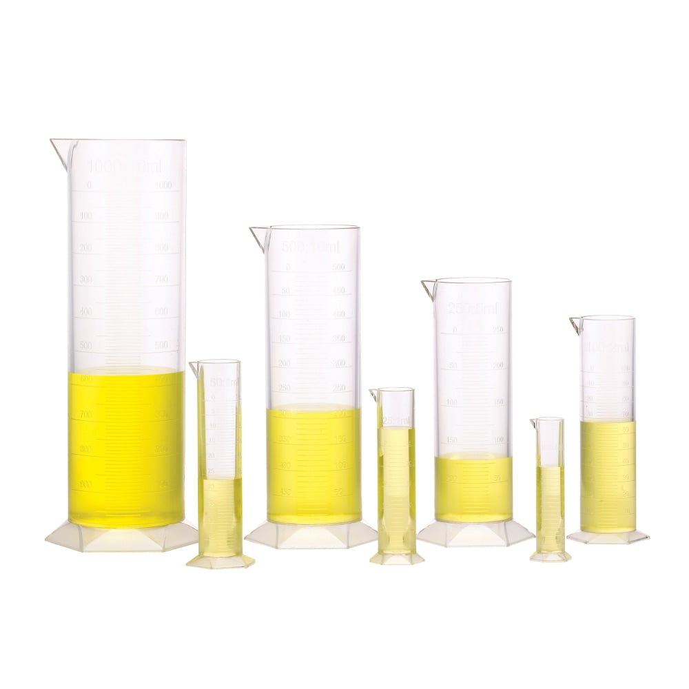 Learning Advantage Graduated Cylinder Set, Clear, Grades 4-12, Set Of 7 Cylinders