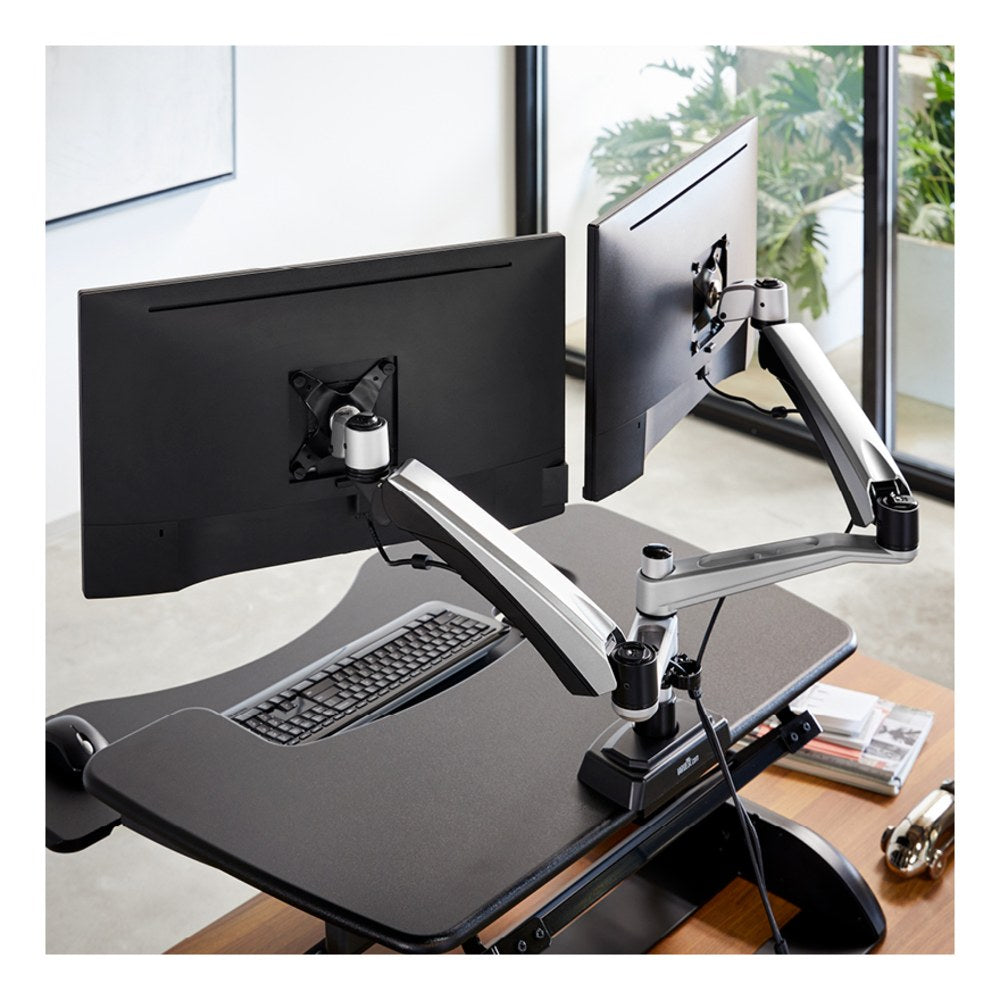 Vari Dual-Monitor Arm 360, Gray