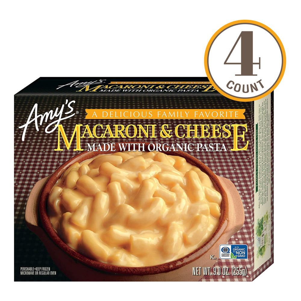 Amys Macaroni And Cheese, 9 Oz, Pack Of 4 Meals