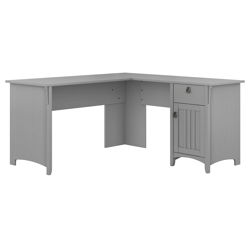 Bush Business Furniture Salina 60inWs L-Shaped Corner Desk With Storage, Cape Cod Gray, Standard Delivery