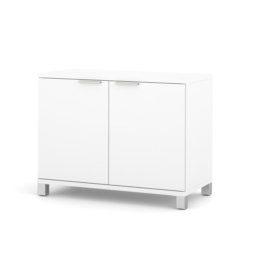 Bestar Pro-Linea 36inW Low Storage Cabinet, White