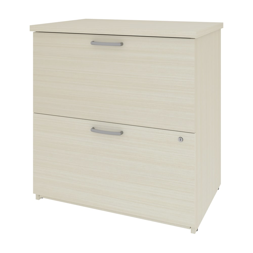 Bestar Universel 28-5/16inW x 19-5/8inD Lateral 2-Drawer File Cabinet, White Chocolate