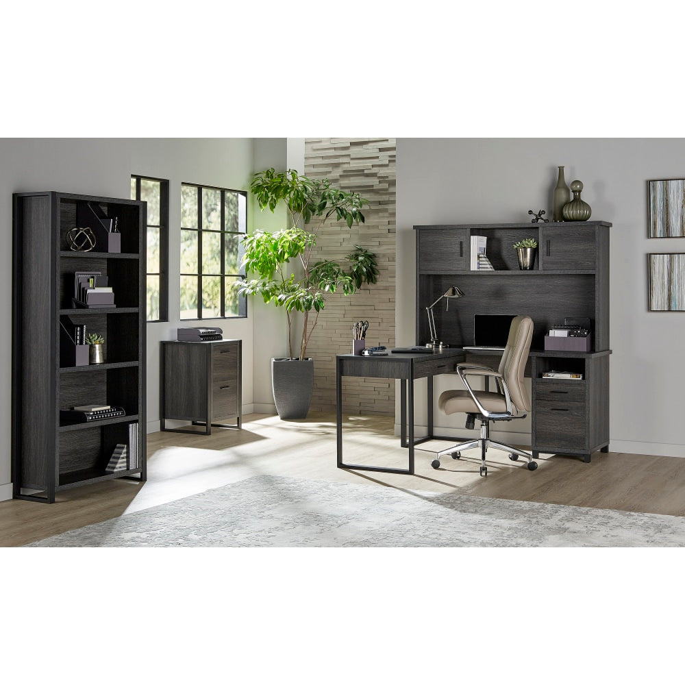 Realspace DeJori 20inD Vertical 2-Drawer File Cabinet, Charcoal