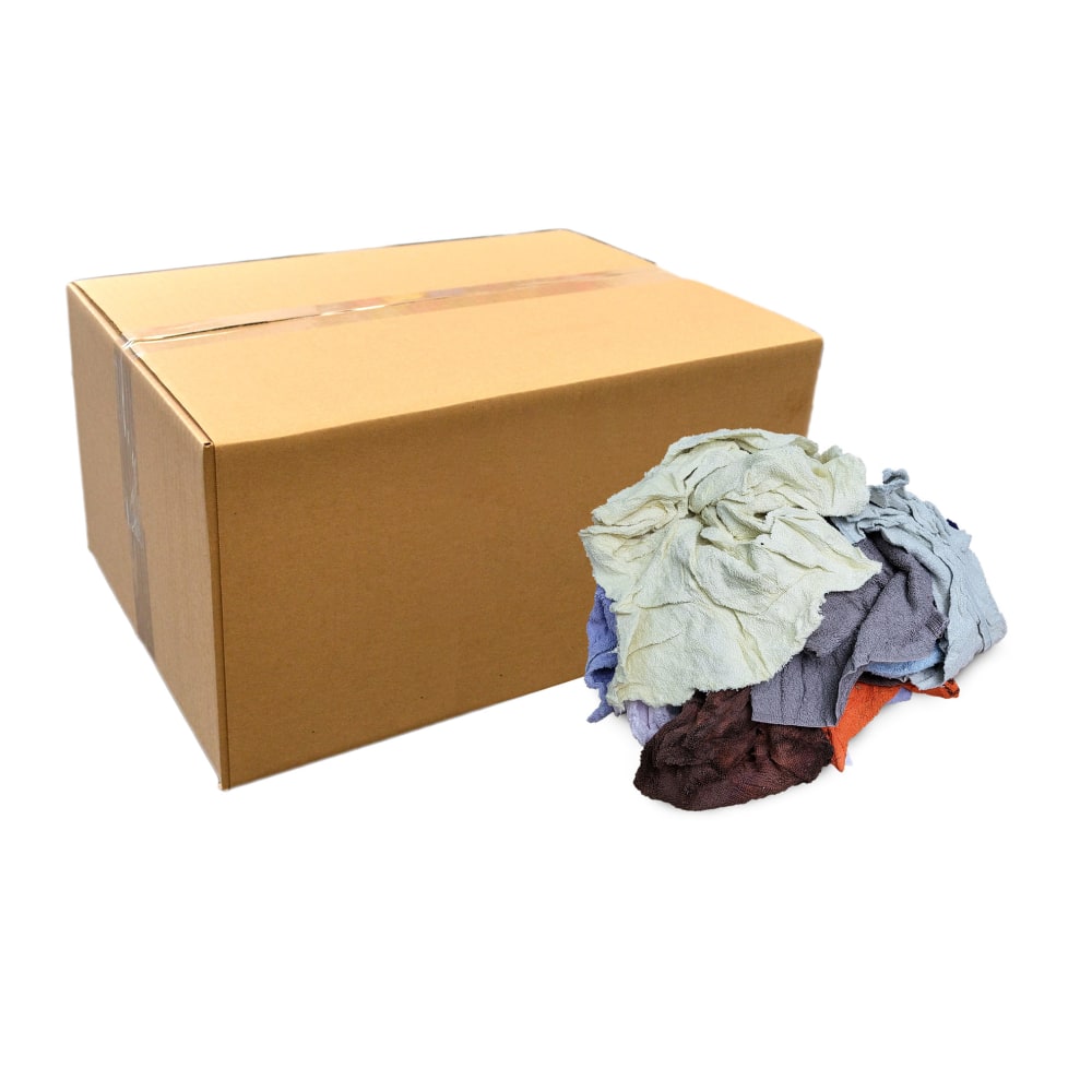 Pro-Clean Basics Terry Rags, Assorted Sizes, Assorted Colors, 15-Lb Box