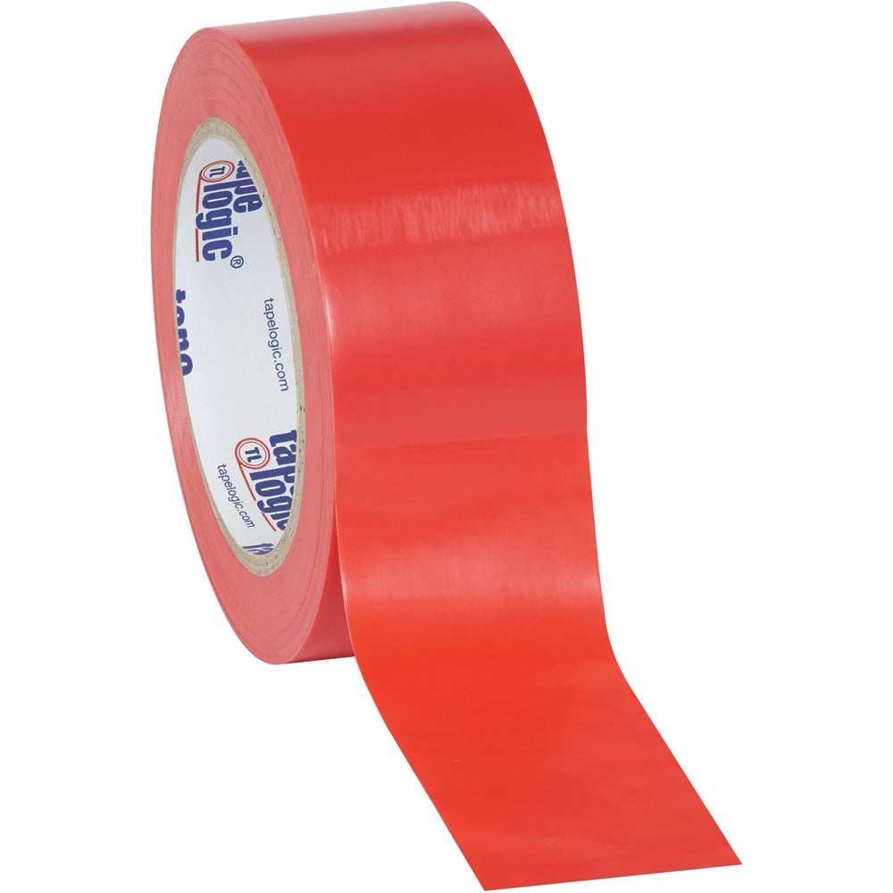 BOX Packaging Solid Vinyl Safety Tape, 3in Core, 2in x 36 Yd., Red, Case Of 3