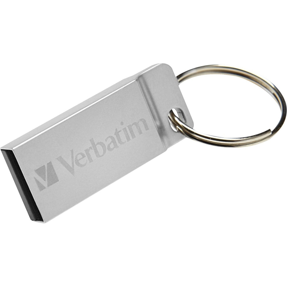 Verbatim 32GB Metal Executive USB Flash Drive - Silver - 32 GBUSB 2.0 - Silver - Water Resistant