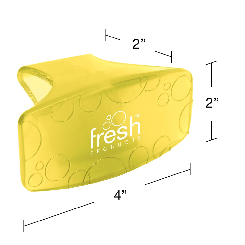 Fresh Products Eco Clip Toilet And Trash Air Fresheners, Citrus Scent, 1.9 Oz, Yellow, Pack Of 72 Air Fresheners