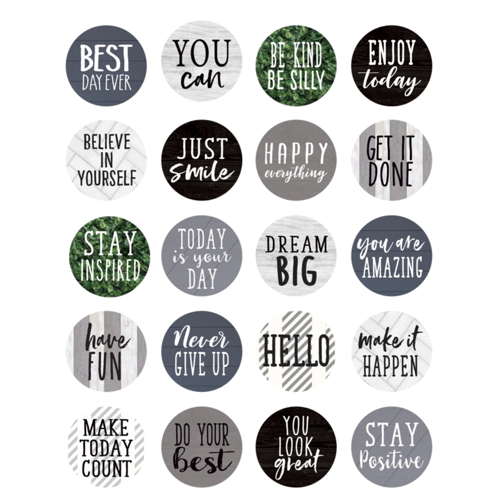 Teacher Created Resources Stickers, Modern Farmhouse Words to Inspire Planner, 120 Stickers Per Pack, Set Of 12 Packs