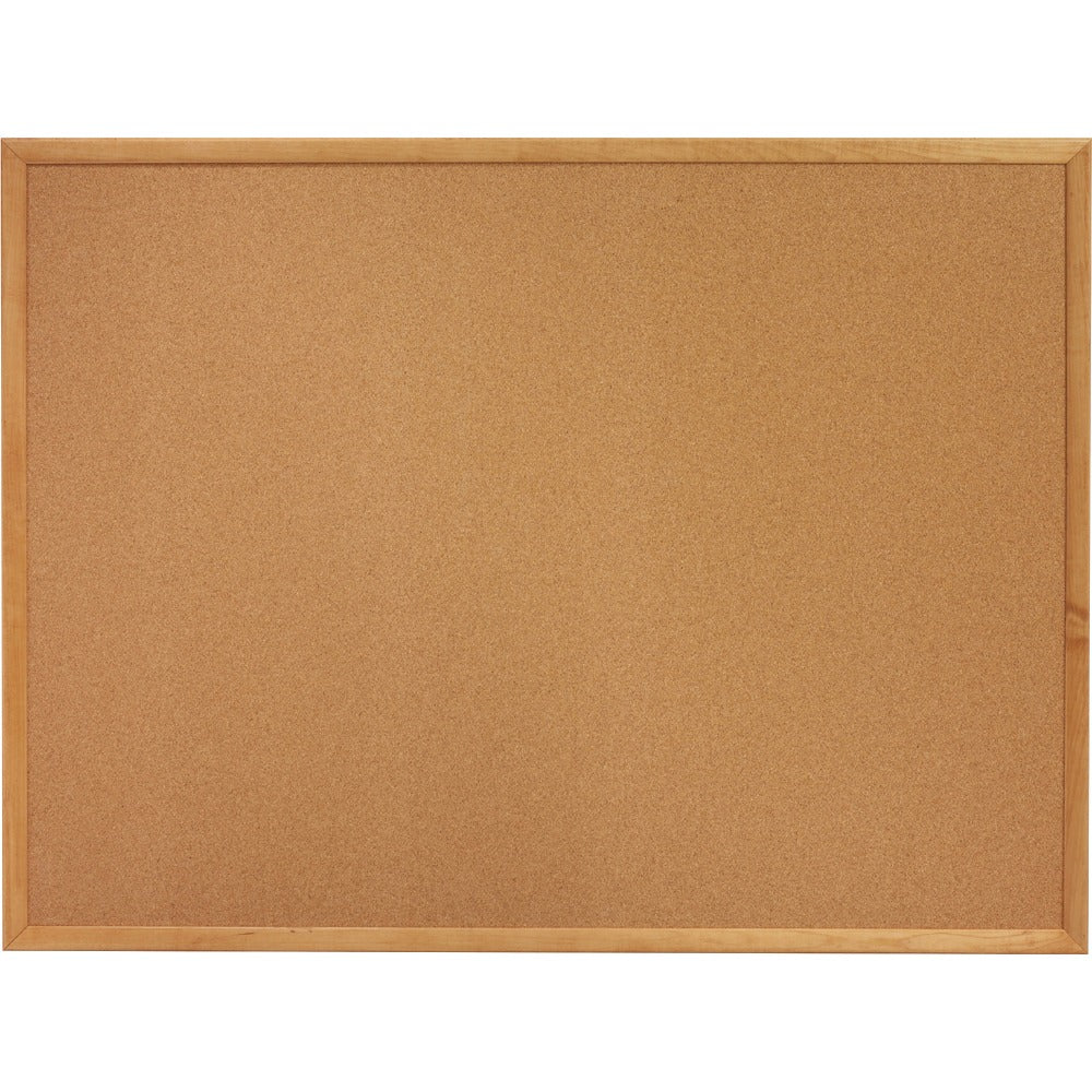 Lorell Wood Frame Cork Board, 24in x 18in, Wood Frame With Oak Finish