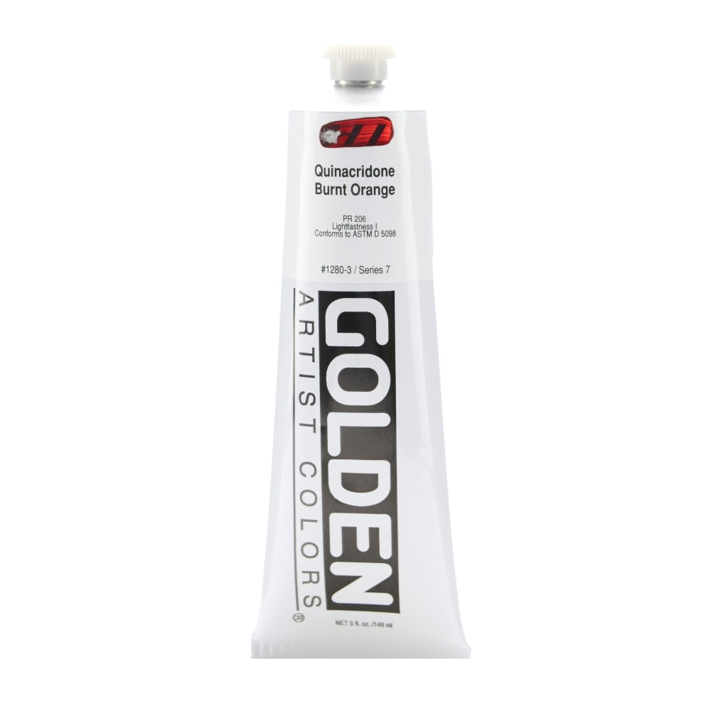 Golden Heavy Body Acrylic Paint, 5 Oz, Quinacridone Burnt Orange