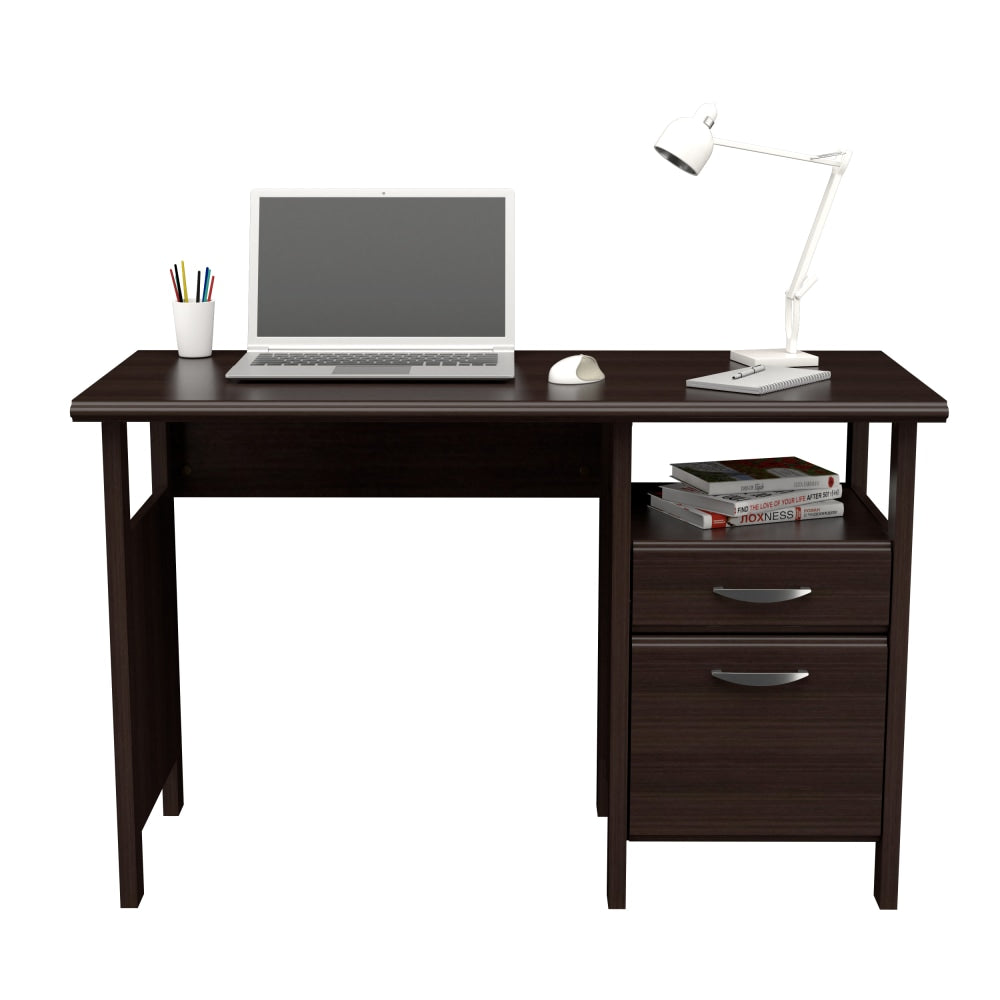 Inval 47inW Modern Writing Desk, Espresso