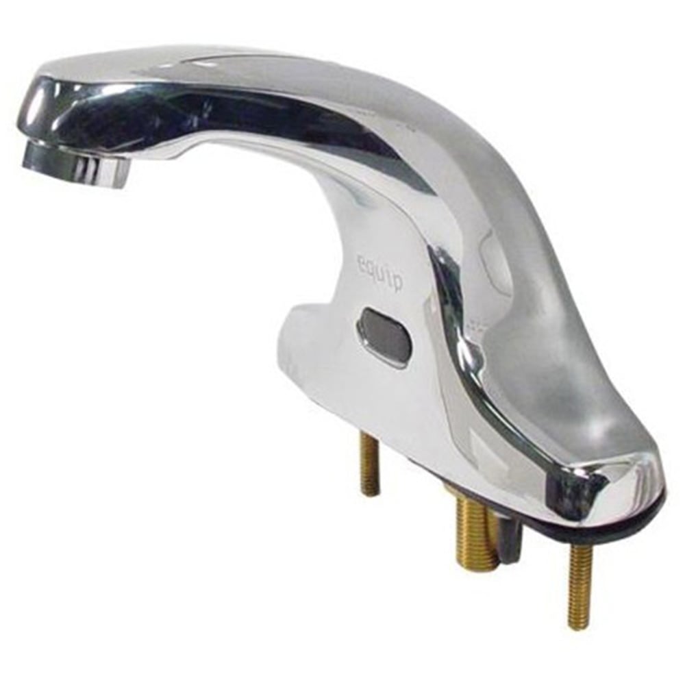 T&S Brass Equip Hands-Free Restroom Faucet, 4in Deck Mount, 5in Spout, Stainless