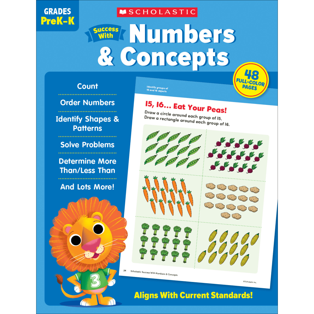 Scholastic Success With Numbers & Concepts, Grade Pre-K