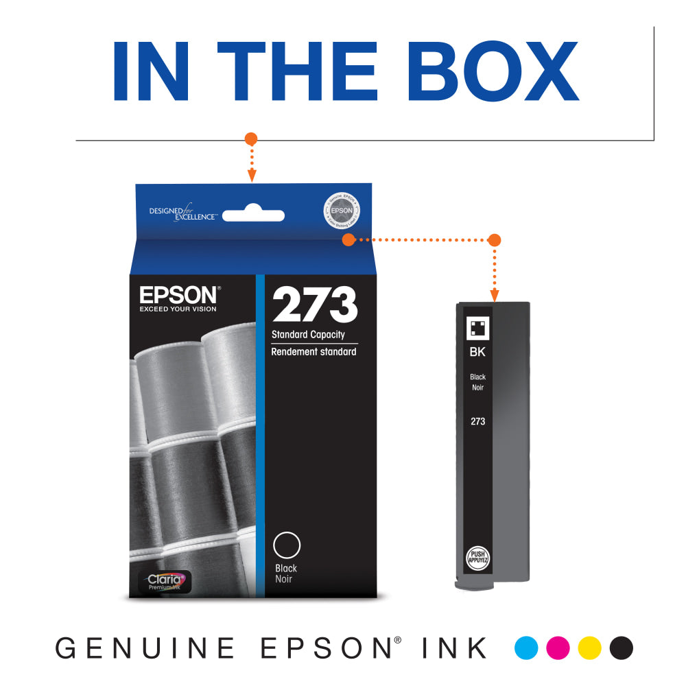 Epson 273 Claria Premium Black Ink Cartridge, T273020-S