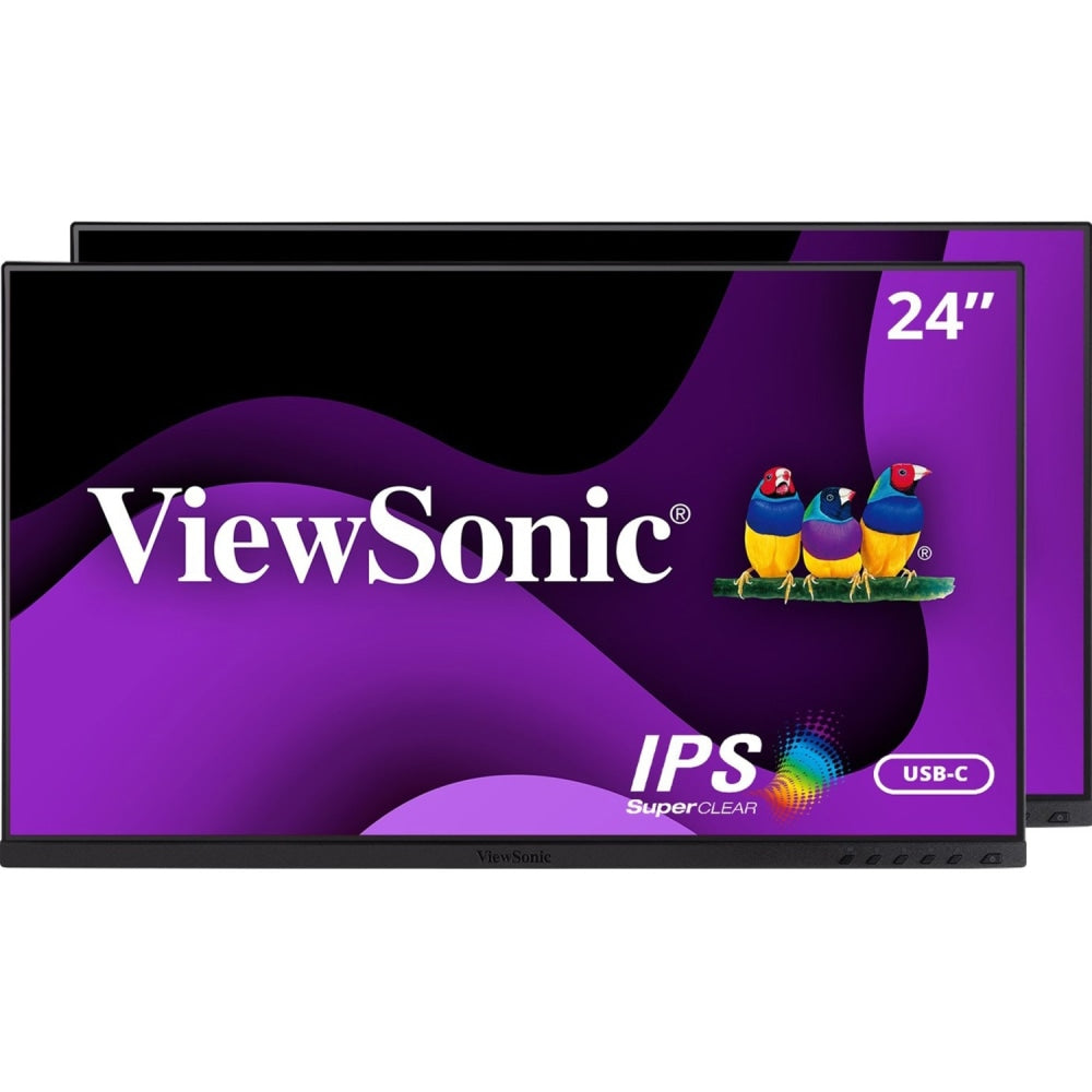 ViewSonic VG2455_56A_H2 24in 1080p IPS Docking Monitor Heads, Pack Of 2 Monitor Heads