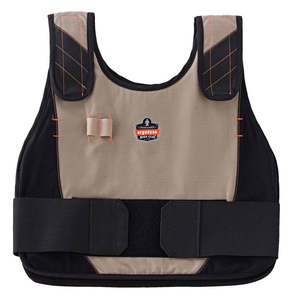 Ergodyne Chill-Its Phase Change Cooling Vest, Premium FR, Small/Medium, Khaki, 6215