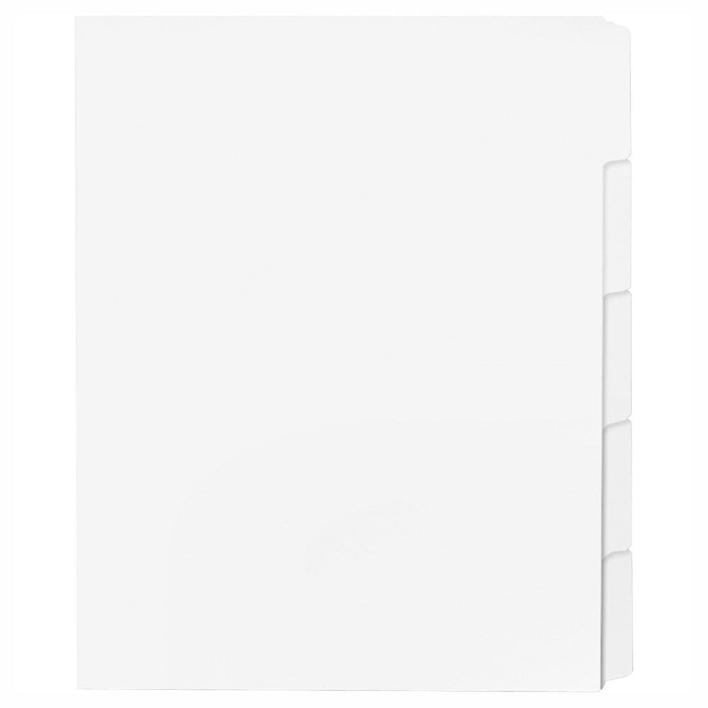 Sparco Straight Collated Index Dividers, White, Box Of 50 Sets