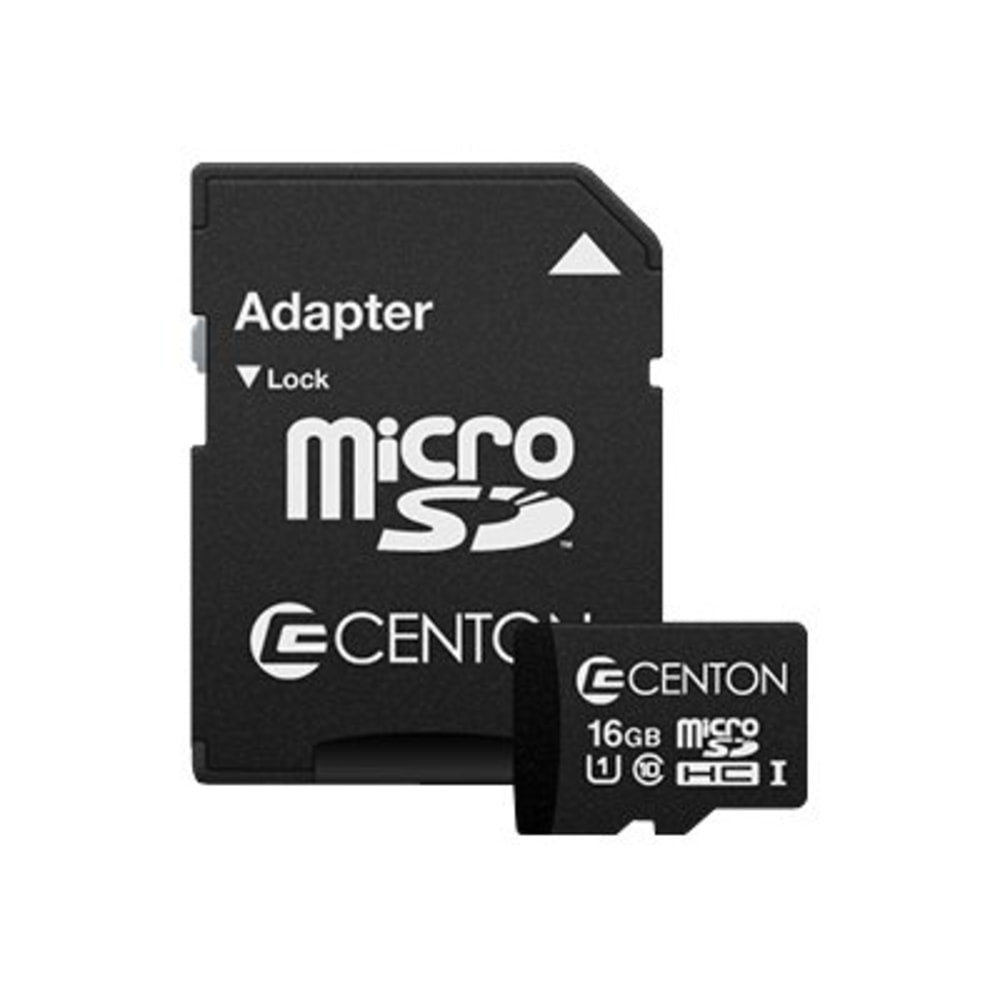 Centon MP Essential - Flash memory card (SD adapter included) - 4 GB - Class 4 - microSD