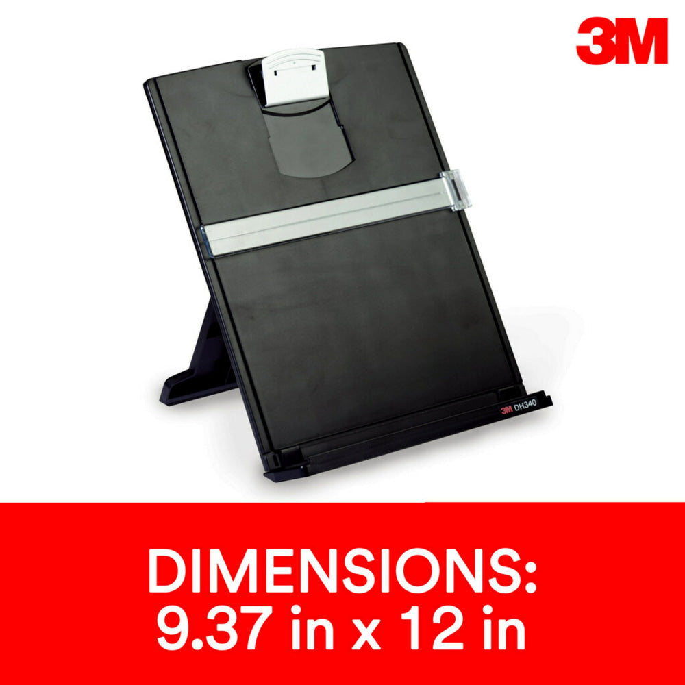 3M Desktop Document Holders, 18in, Black/Silver