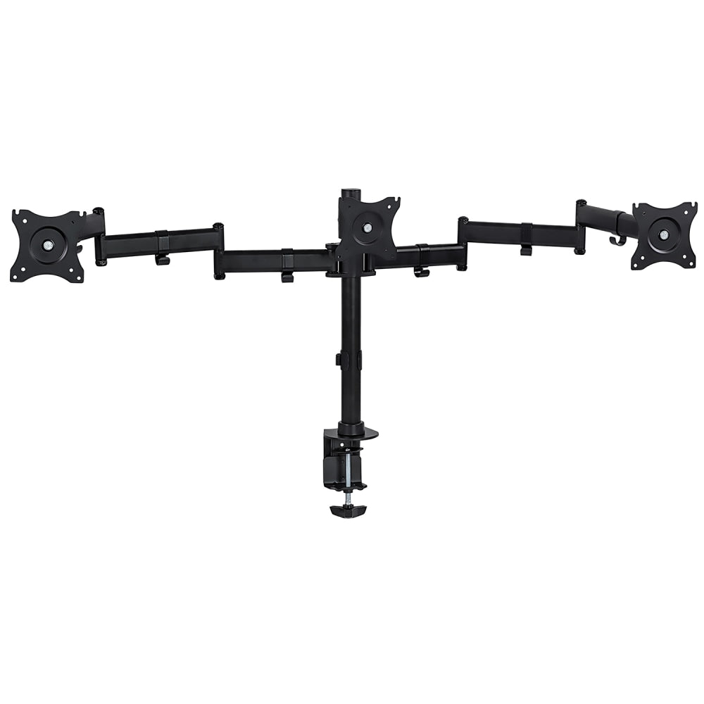 Mount-It! Triple Monitor Desk Mount, Black, MI-1753