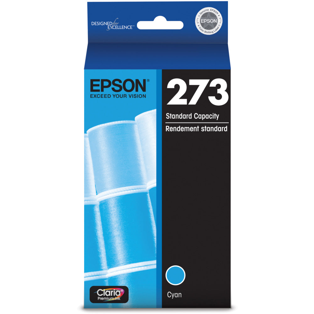 Epson 273 Claria Premium Cyan Ink Cartridge, T273220-S