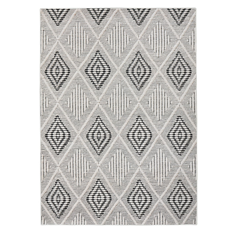 Linon Aria Area Rug, 2ft x 3ft, Arkin Cream/Gray