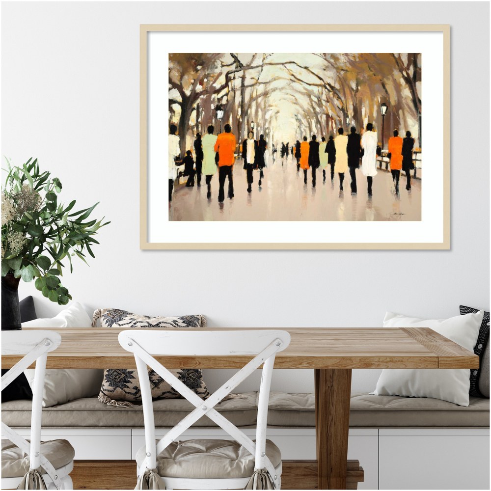 Amanti Art Poets Walk by Lorraine Christie Wood Framed Wall Art Print, 41inW x 30inH, Natural