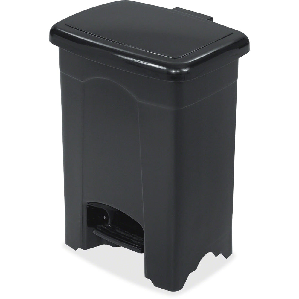 Safco 4-Gallon Step-On Trash Receptacle, 4 Gallons, Black