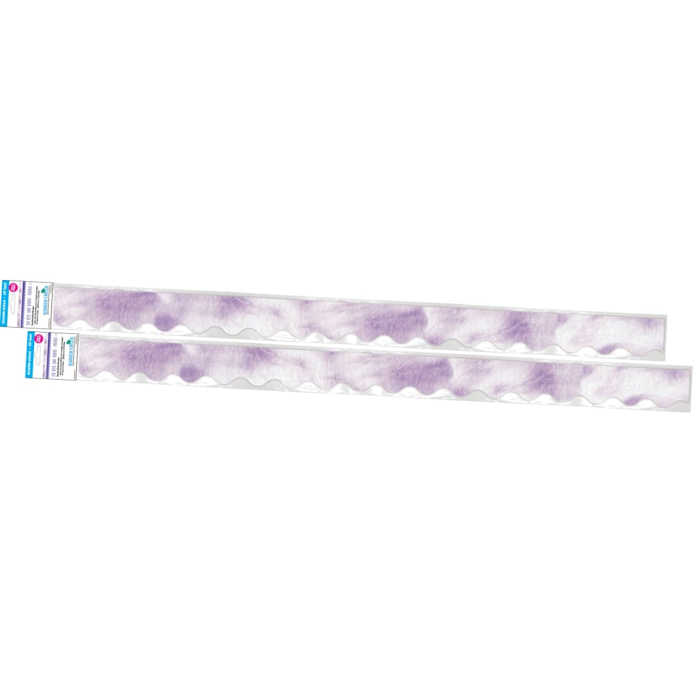 Barker Creek Double-Sided Scalloped-Edge Border Strips, Purple Tie-Dye/Ombre, 2-1/4in x 36in, Set Of 26 Strips