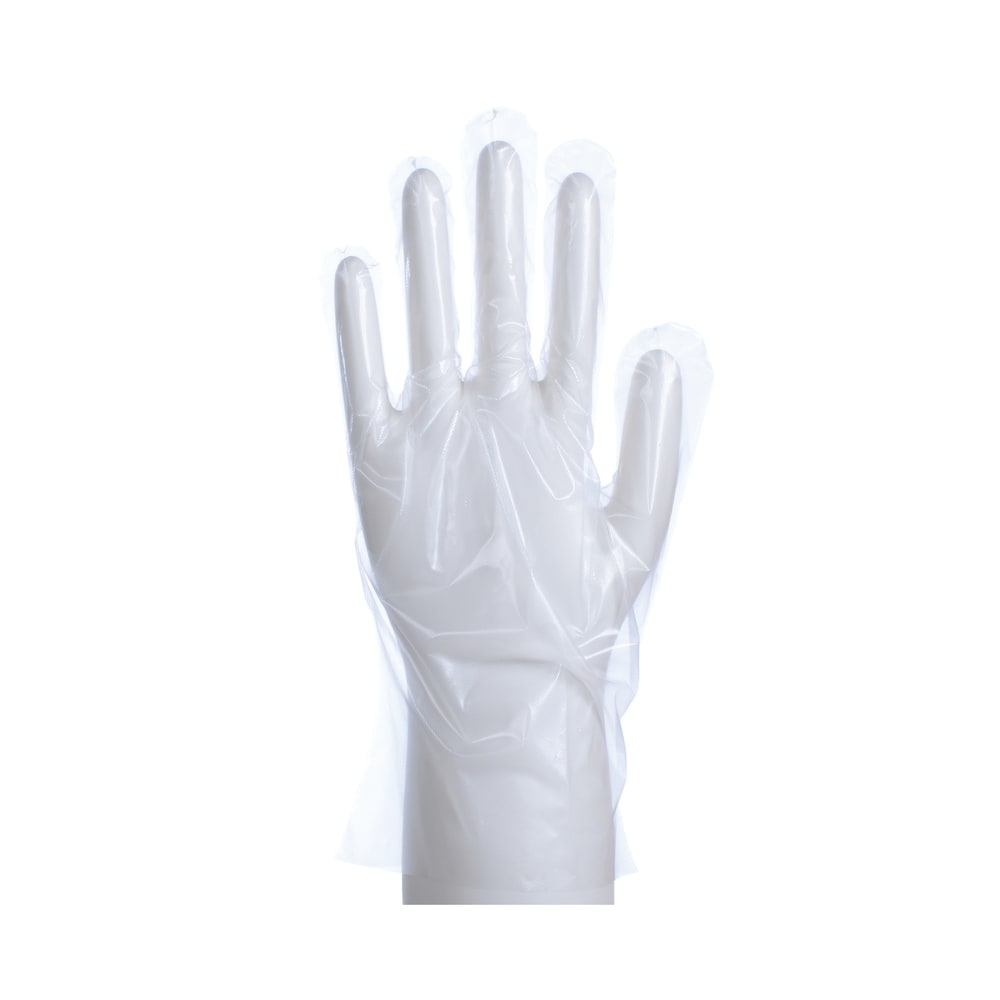 Daxwell Embossed Cast Polyethylene Gloves, Medium, Clear, 100 Gloves Per Box