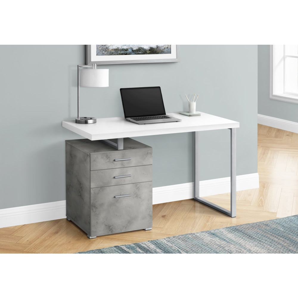 Monarch Specialties Melody 48inW Computer Desk, White/Gray