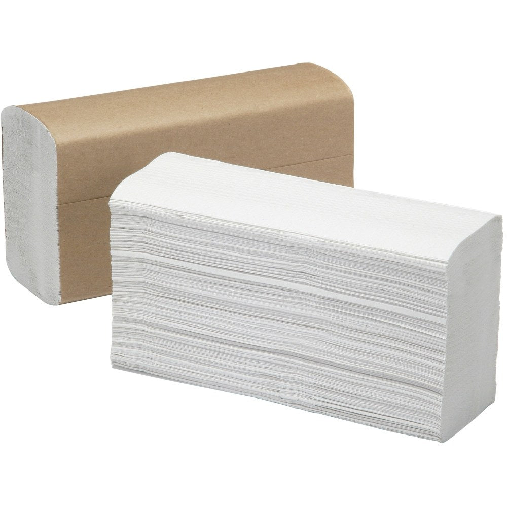 SKILCRAFT Multifold Towels - Multifold - 9.25in x 9.50in - White - Fiber Paper - Chlorine-free, Eco-friendly - 250 Per Pack - 16 / Box - TAA Compliant