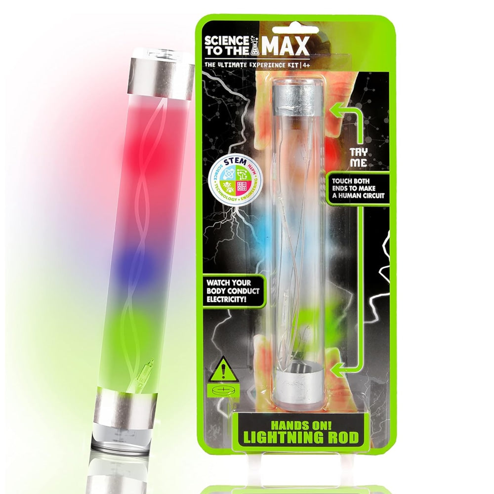 Science to the Max Hands On Lightning Rod - Educational Science Toy, Pack of 3