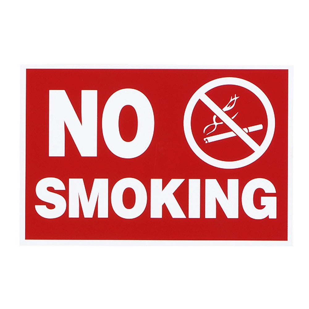 Advantus "No Smoking" Wall Sign, 12in x 8in, Red/White