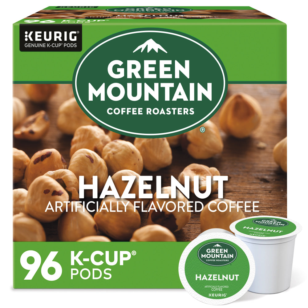 Green Mountain Coffee Single-Serve Coffee K-Cup, Hazelnut, Carton Of 96, 4 x 24 Per Box