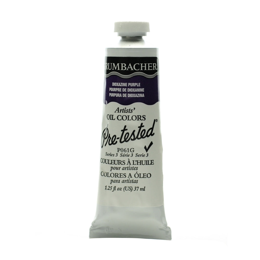 Grumbacher P061 Pre-Tested Artists Oil Colors, 1.25 Oz, Dioxazine Purple, Pack Of 2