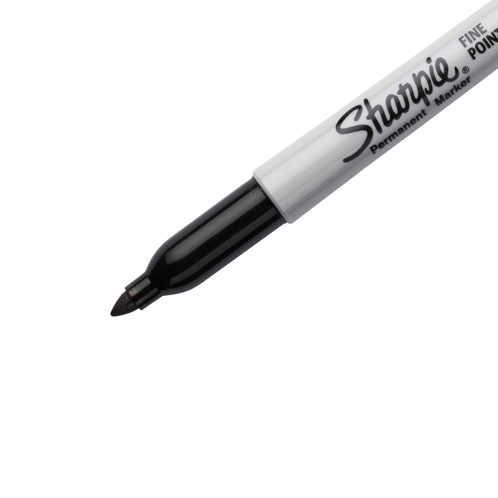 Sharpie Permanent Fine-Point Markers, Black, Pack Of 2 Markers