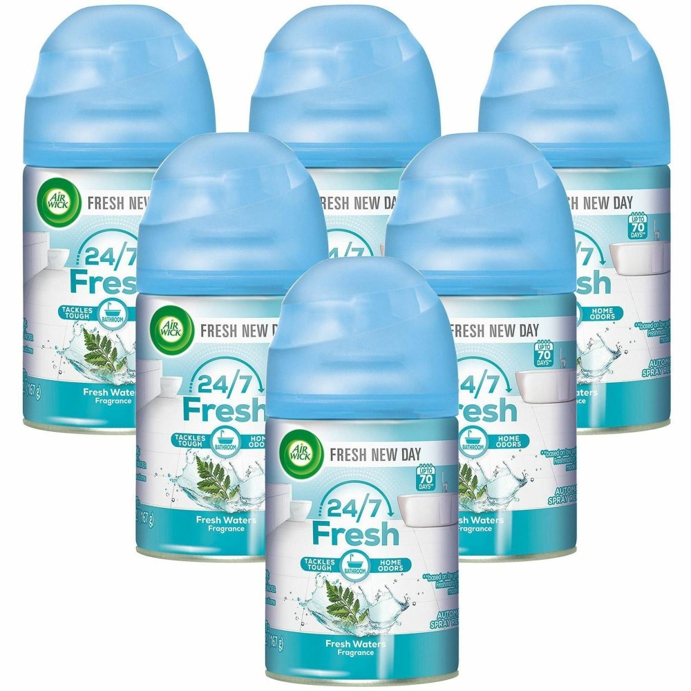 Air Wick Freshmatic Automatic Spray Refill, 6.17 Oz, Fresh Waters, Carton Of 6