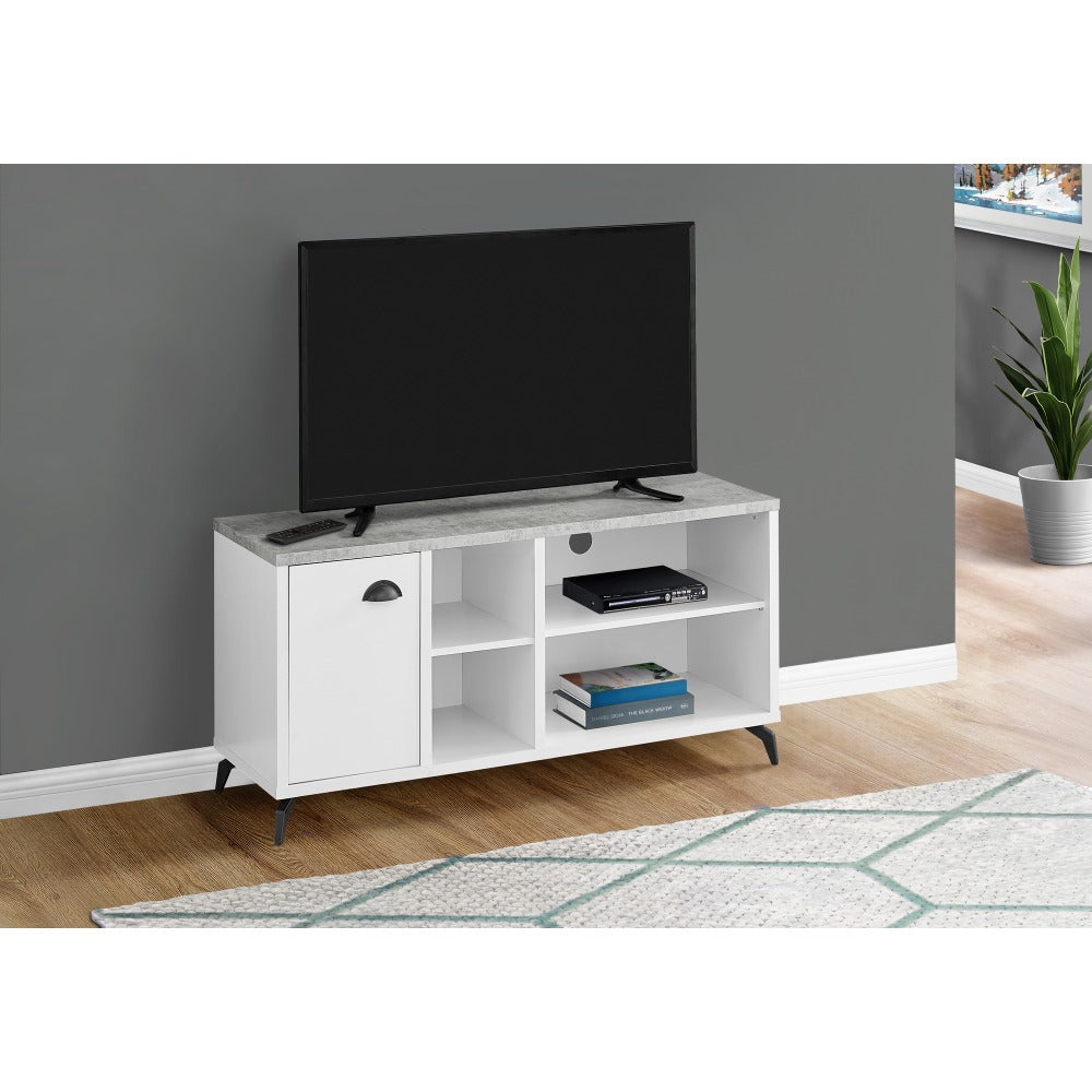 Monarch Specialties Alani TV Stand For 45in TVs, Gray/White