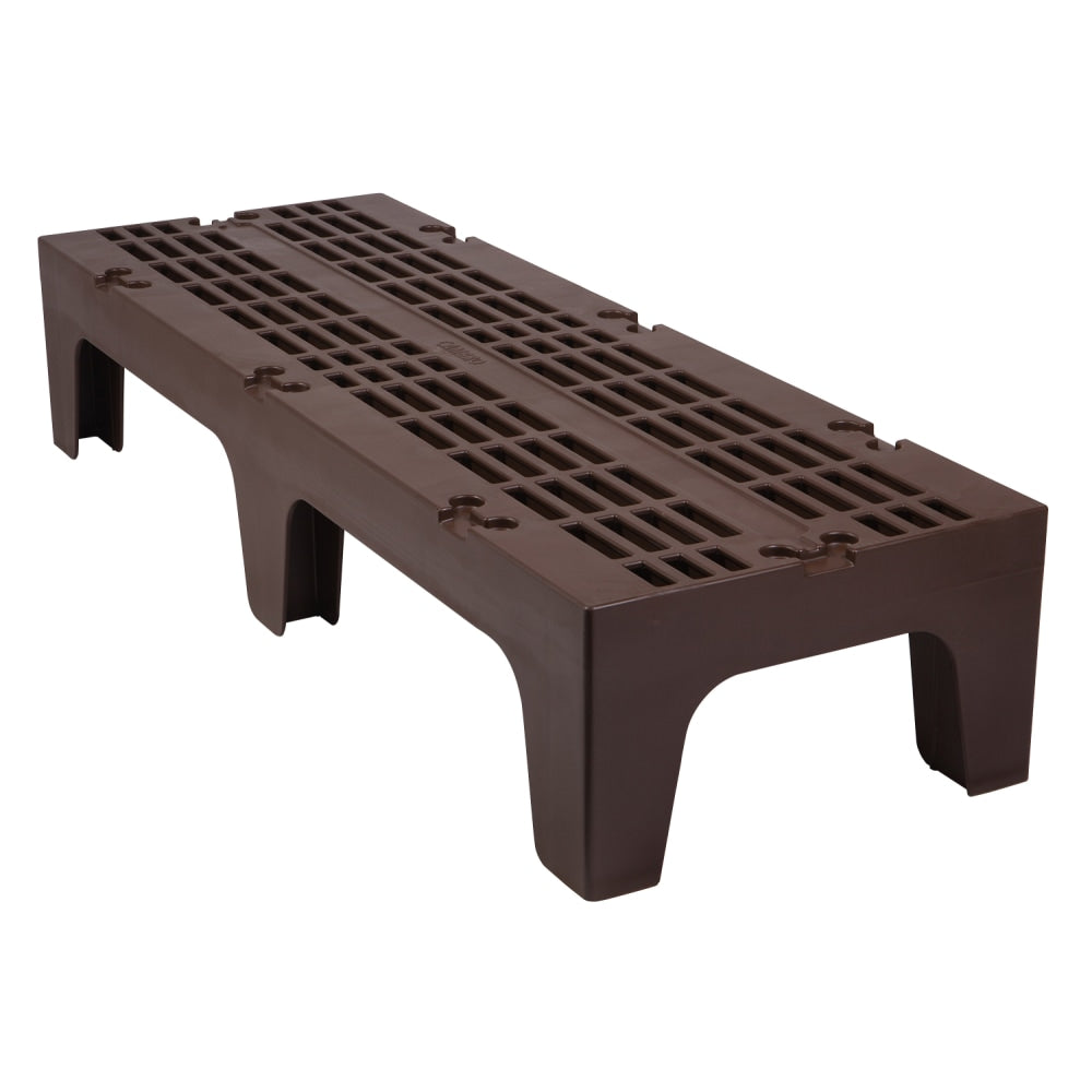 Cambro Vented Dunnage Rack, 12inH x 21inW x 60inD, Dark Brown