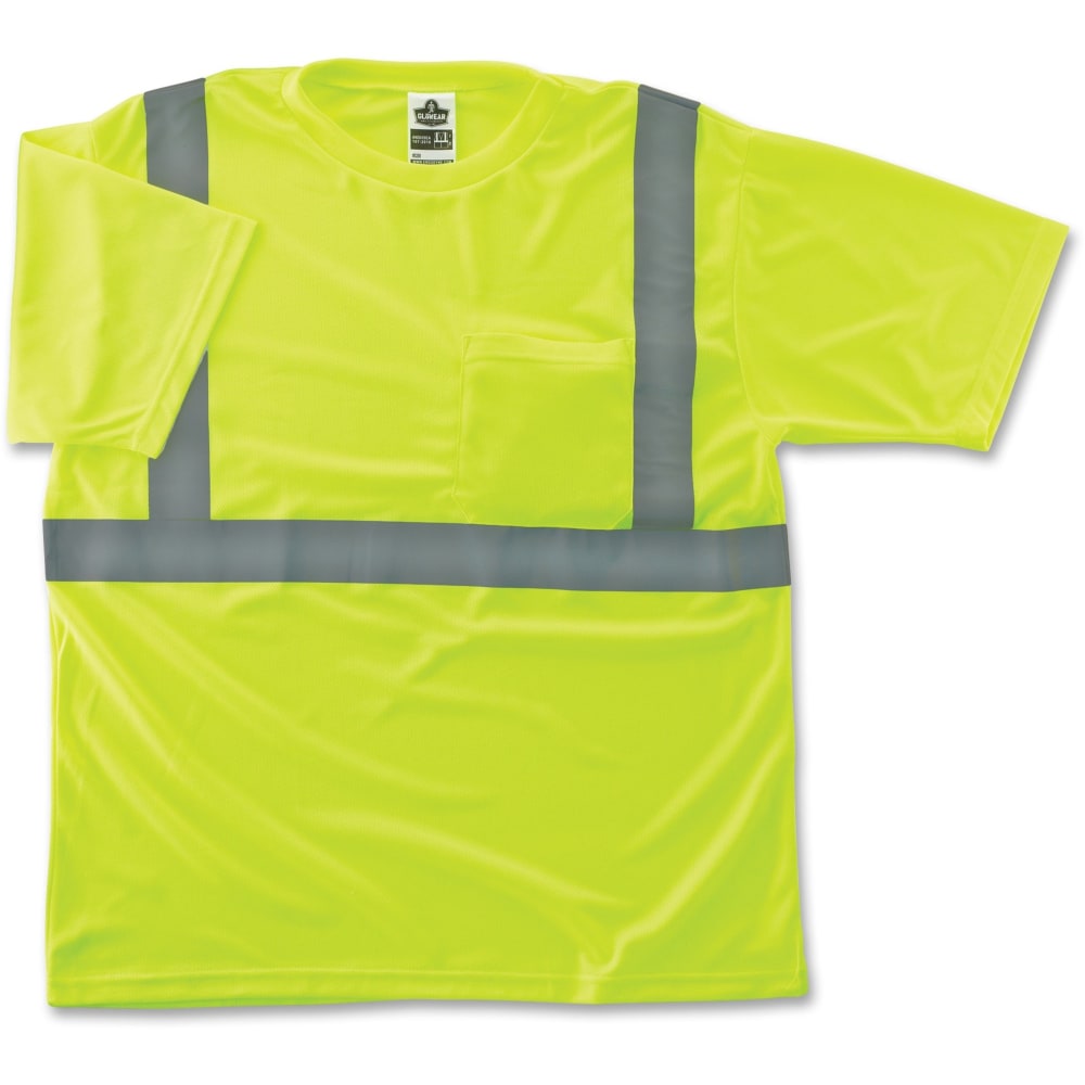 Ergodyne GloWear 8289 Type R Class 2 T-Shirt, X-Large, Reflective Lime