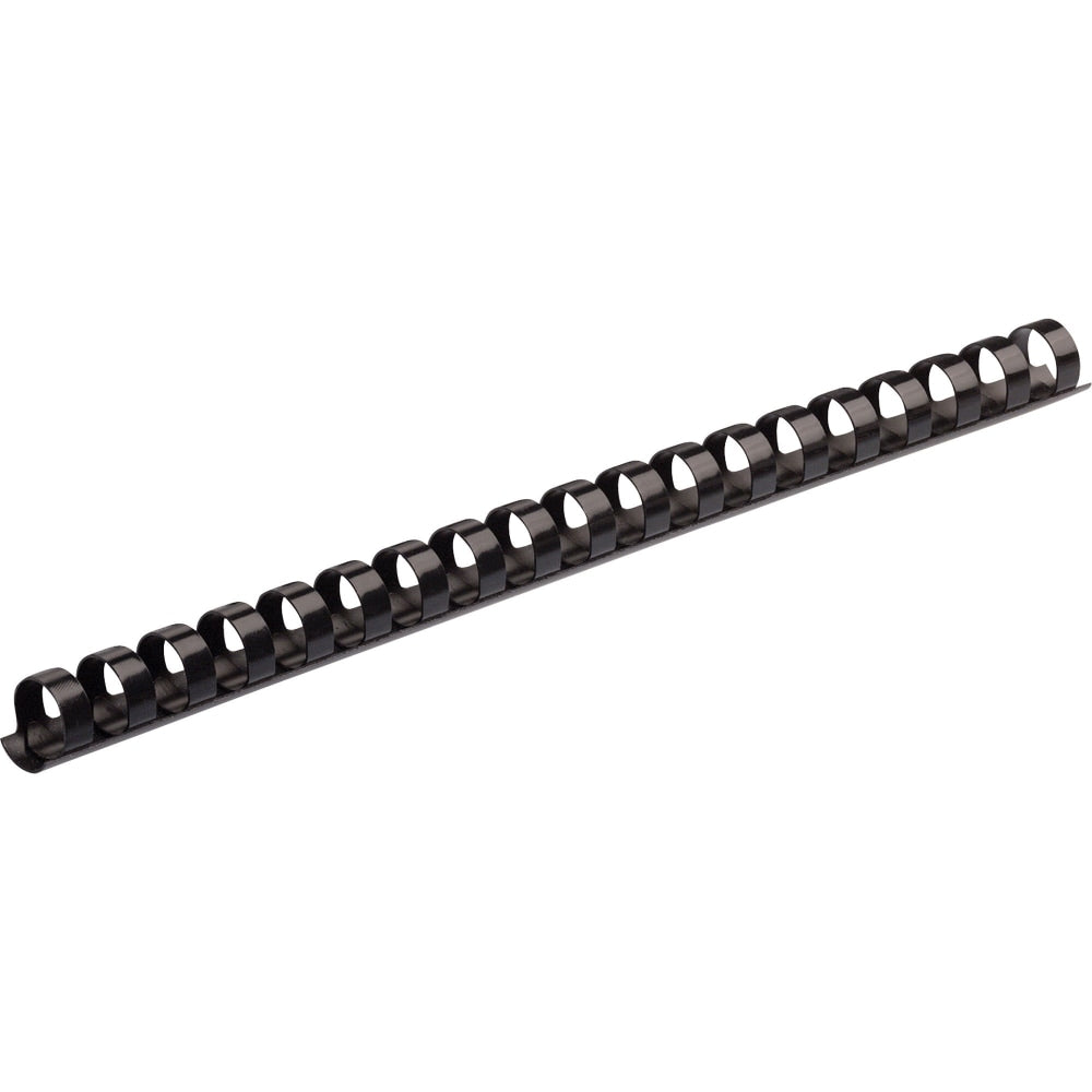 Fellowes Plastic Combs - Round Back 5/8in 120 sheets Black 25 pk - 0.6in Height x 10.8in Width x 0.6in Depth - 0.62in Maximum Capacity - 120 x Sheet Capacity - For Letter 8 1/2in x 11in Sheet - 19 x Rings - Round - Black - Plastic - 25 / Pack