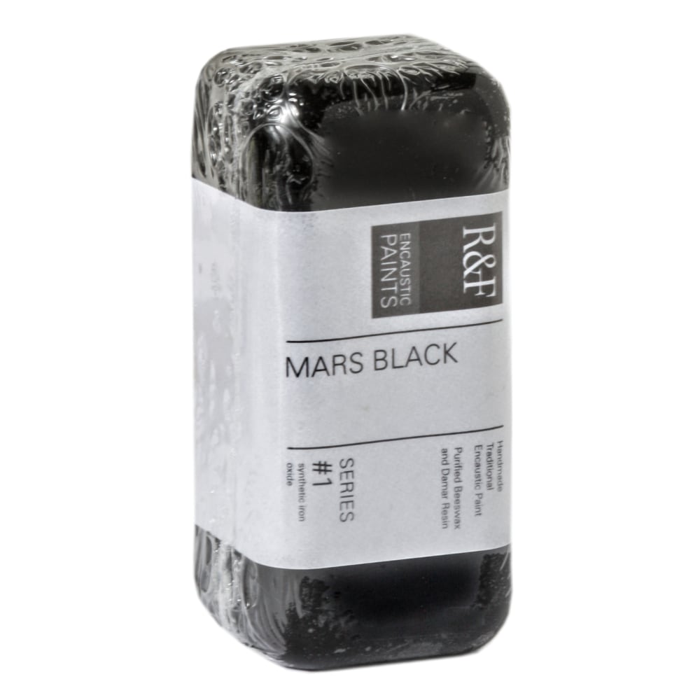 R & F Handmade Paints Encaustic Paint Cake, 104 mL, Mars Black