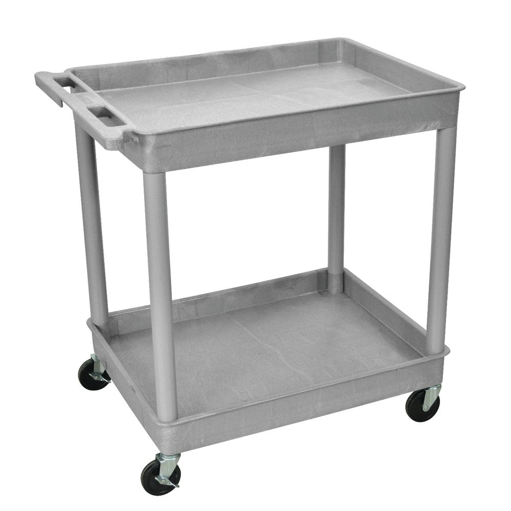 H. Wilson Plastic Tub Cart, 37 1/4inH x 32inW x 24inD, Gray