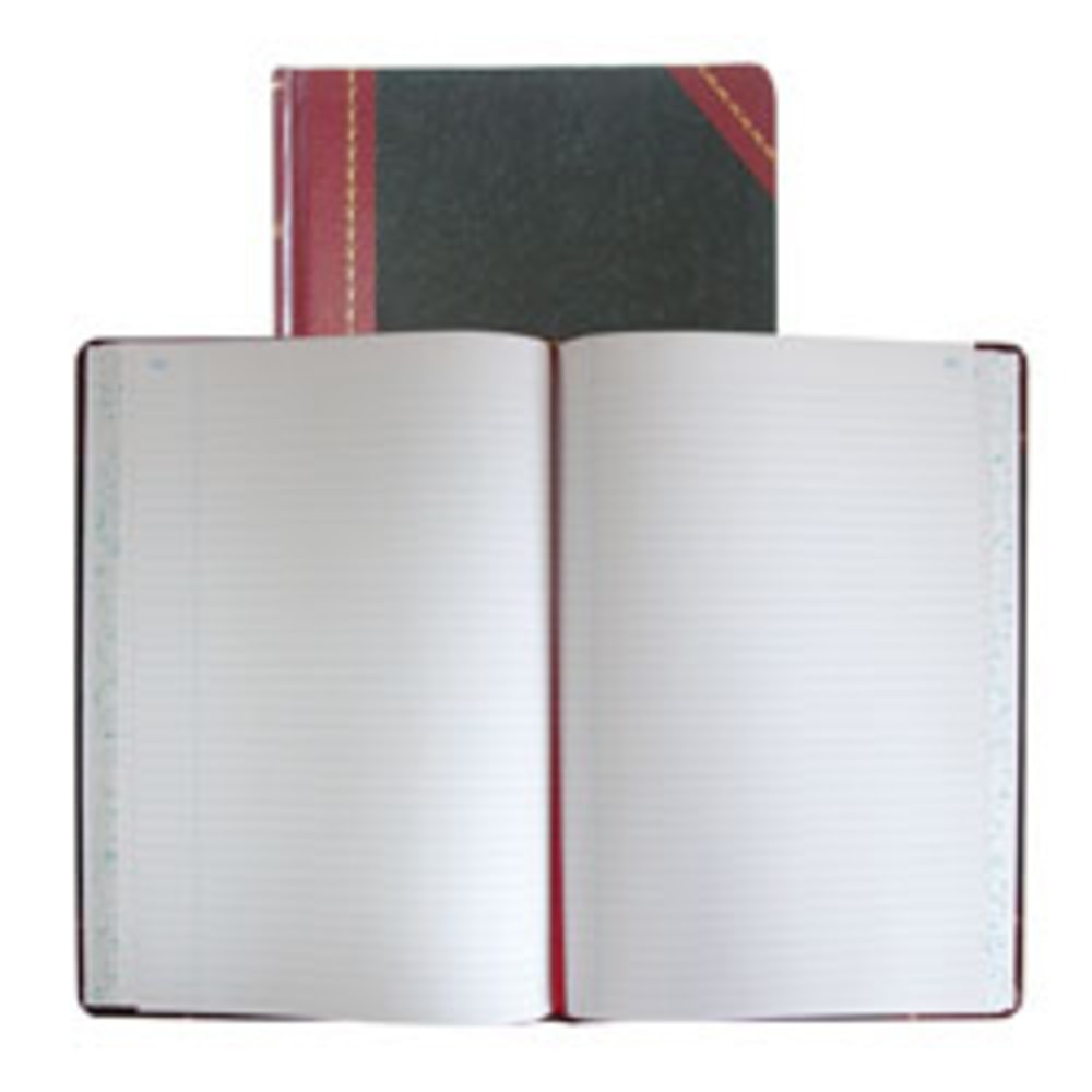 National Brand Hardbound Columnar Record Book, 10 3/8in x 8 1/8in, 50% Recycled, Black, 37 Lines Per Page, Book Of 150 Pages