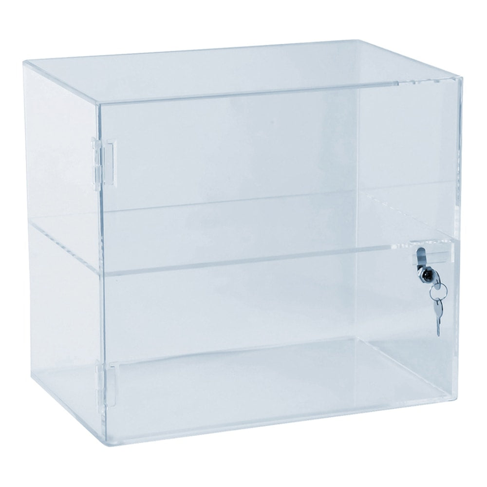 Azar Displays Lockbox Countertop Display Case, 12-1/4inH x 14inW x 9inD, Clear