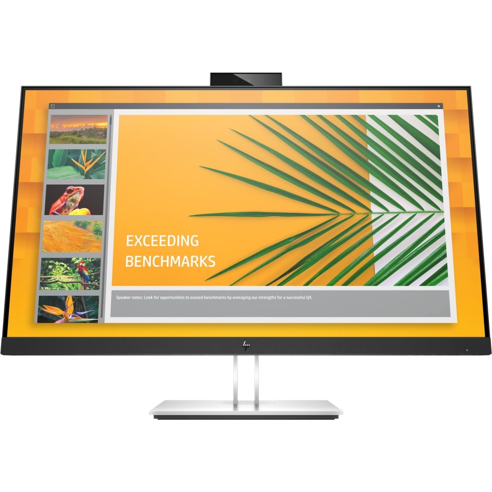 HP E27d G4 27in Class Webcam WQHD LCD Monitor - 16:9 - Black, Silver - 27in Viewable - In-plane Switching (IPS) Technology - LED Backlight - 2560 x 1440 - 300 Nit - 5 ms - GTG Refresh Rate - HDMI - DisplayPort - USB Hub